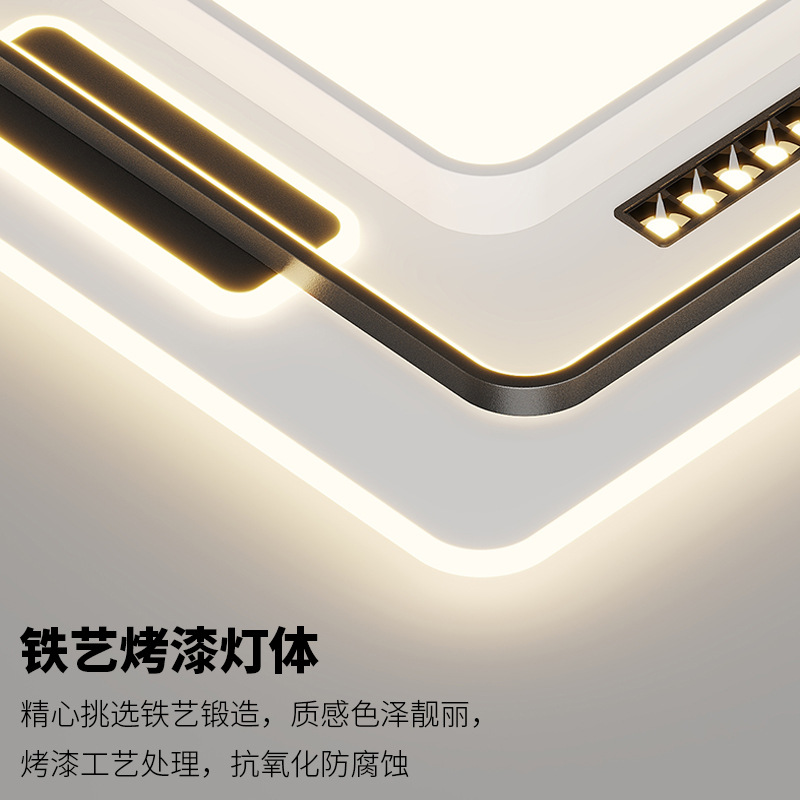 [Selección estricta] lámpara de techo 2025 nueva lámpara de sala de estar simple moderna iluminación atmosférica inteligente foco red luz principal roja