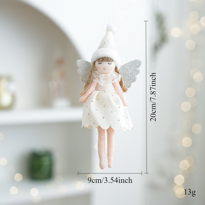 クリスマスの装飾品の新しいベルベットの足の女の子の天使のペンダントクリスマスツリーのペンダントの家庭のペンダント用品|undefined