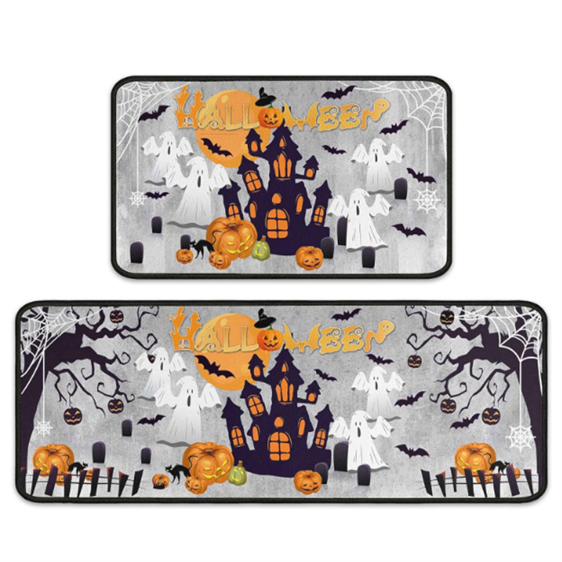 クロスボーダーアメリカハロウィンフロアマットキッチンカバー吸水性と吸油性フットマット玄関エントランスノンスリップ防汚ドアマット卸売|undefined