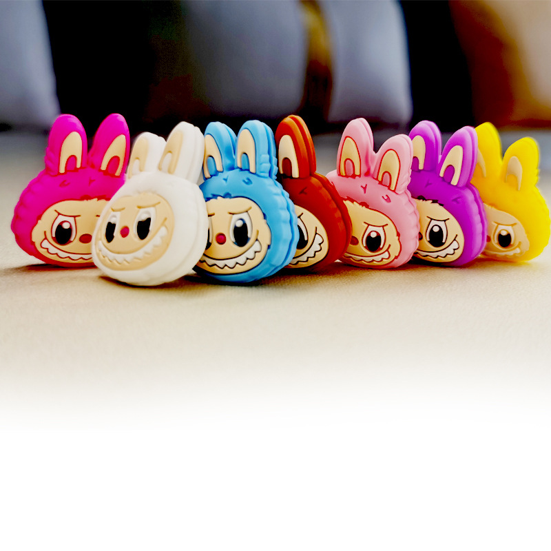 Silicone Tennis Racket Shock Absorber, Labubu Shock Absorber, Smiling Face, Tai Chi Tennis Racket Accessories, Wimbledon and French Open Shock Absorber Pad