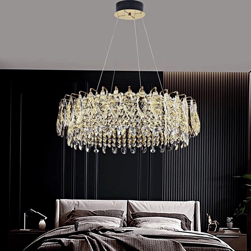 [라운드 100cm] 스테인레스 스틸/K9 크리스탈