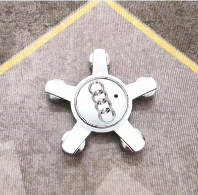 tire logo cover | Hub cover - audi-a4l-6-audi-five-prong-concave-silver-one