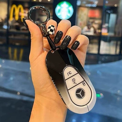 Static Rod/Key Bag, Key Cover G63/Gls New S-Class - type-b-key-black-and-white-gradient-ring-buckle