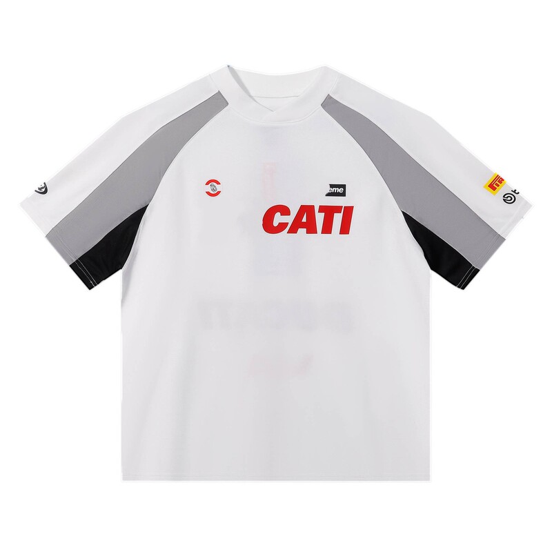 跨境24SSDucatiSoccerJersey杜卡迪联名印花足球宽松运动短袖T恤|undefined