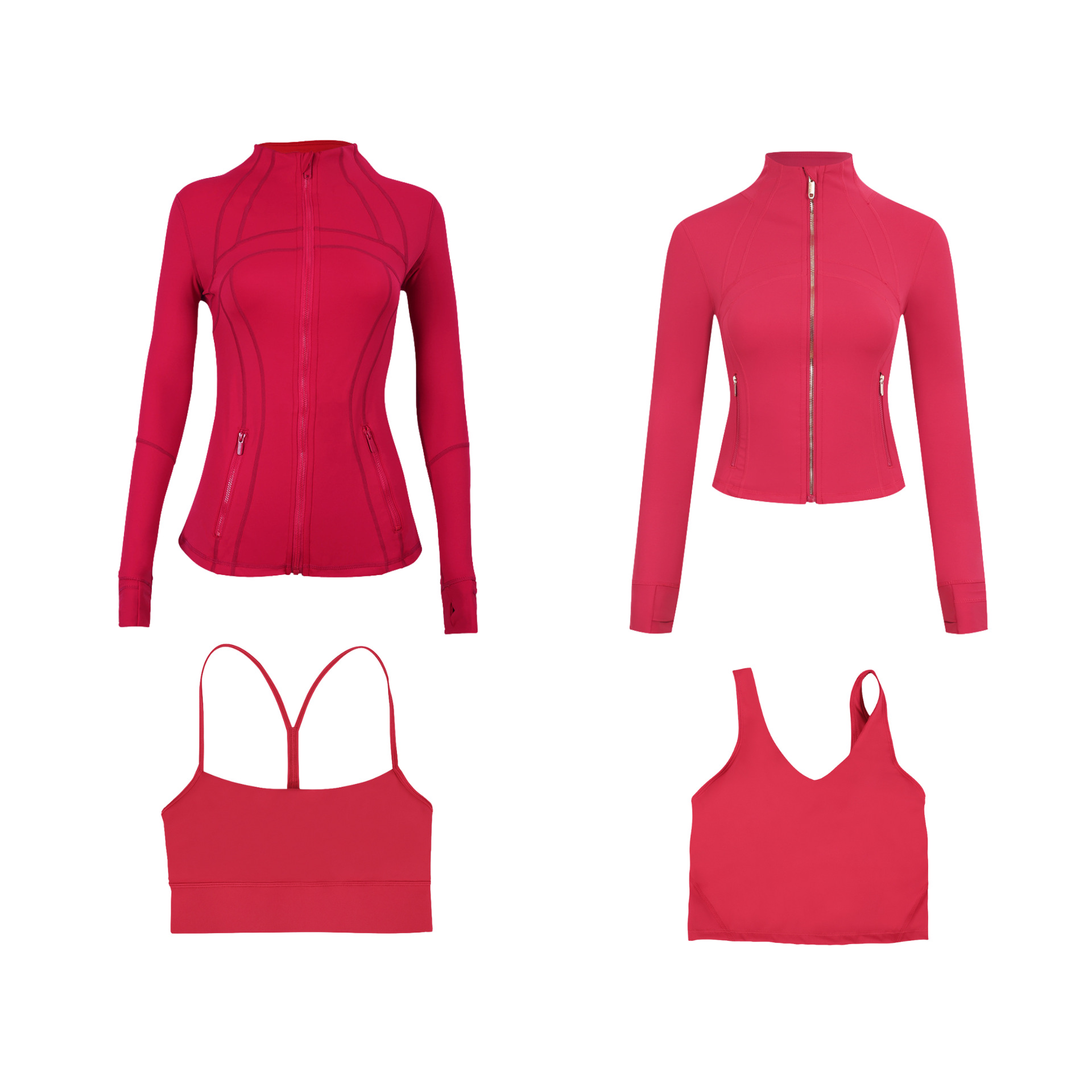 Women's Slim Fit Active Set Jacket And Vest Collection For Sport_voghion.com