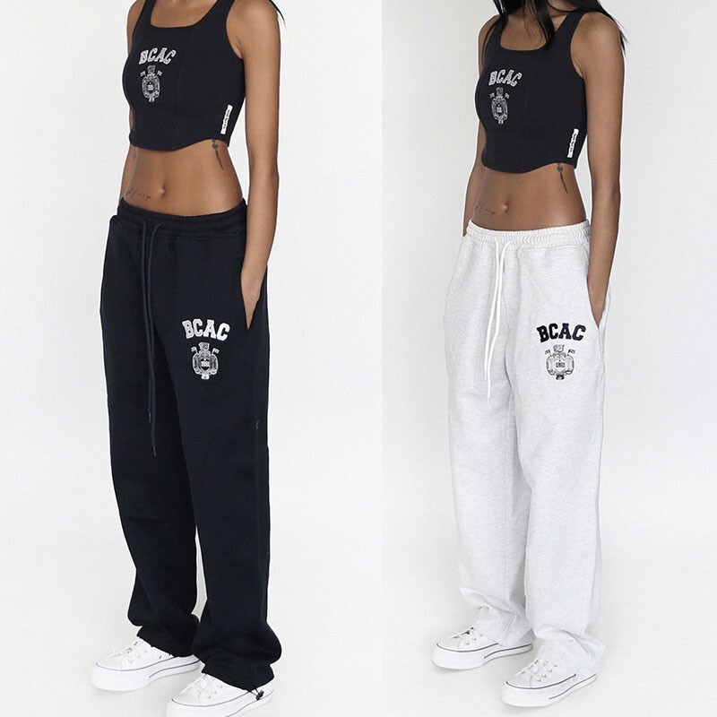 Korean badblood Wide Leg Pants Women's Summer New Embroidered Sweatpants Women's Thin High Waist Casual Sports Trendy Pants