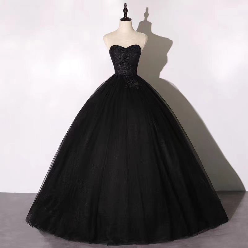Nuevo vestido de baile negro de tela de tela elegante vestido de piano de anfitrión de reunión anual image 7