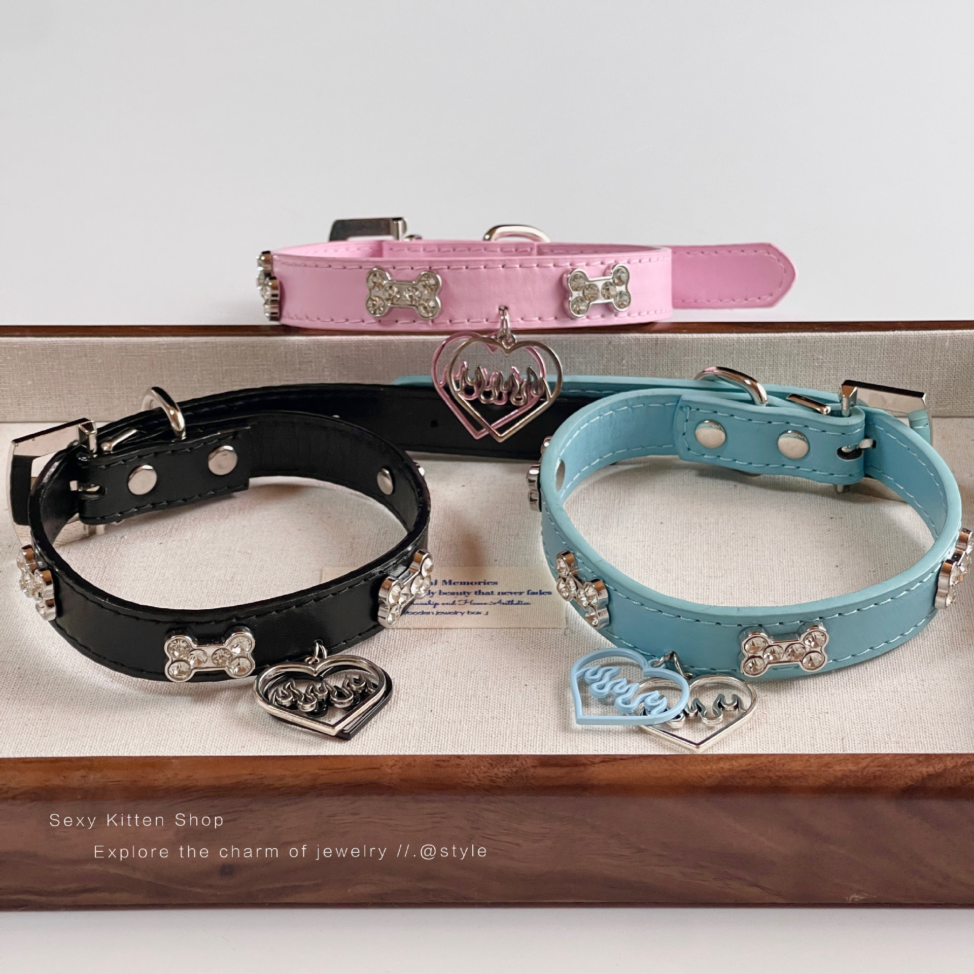 Collar de hueso, decoración de amor, collar, accesorios de cuello, accesorios de dopamina de subcultura, tocado de Hatsune Miku estilo Y2k