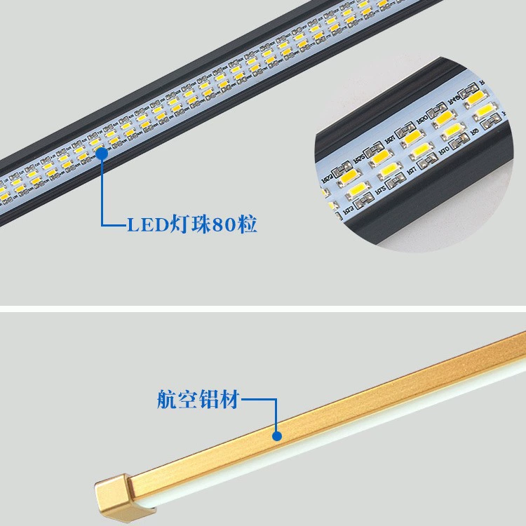 LED Table Lamp (LAIAO) for Bed — Eye-Protection Night Light, Clip & Flexible Gooseneck, 40×26 cm