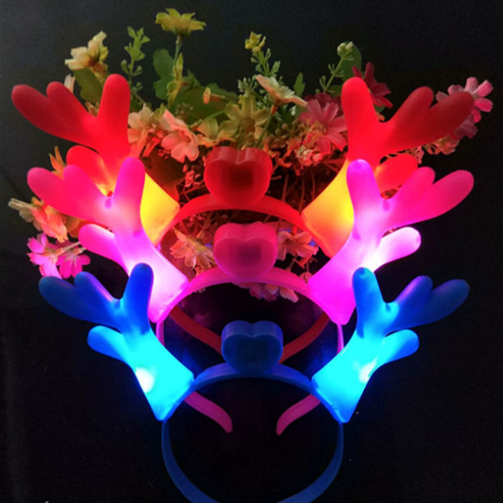 Cuerno de ciervo luminoso, cuerno de ciervo luminoso, cuerno de dragón, juguetes luminosos, mercados nocturnos, juguetes de Navidad.