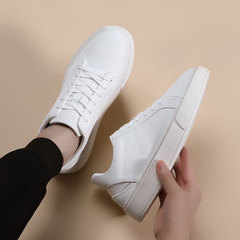 Men's shoes summer breathable new men's casual sneakers ins Korean style trendy white shoes genuine leather low-top classic feel