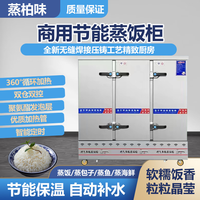 Gran gabinete de arroz al vapor vapor coche de arroz al vapor una sola puerta 15 placas doble puerta 24 placas 30 placas 36 placas 48 placas 60 placas calefacción eléctrica y gas