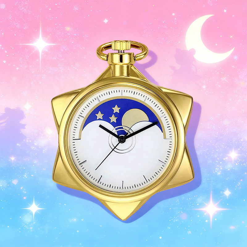 New Hot Selling Anime Hanging Chain Pocket Watch Sailor Moon Pocket Watch Set New Moon Anime Quartz Pocket Watch Wholesale