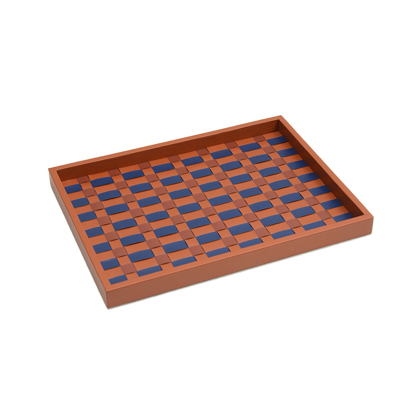 桌面椭圆棋盘轻奢皮革纸巾盒格家用遥控器收纳抽纸|undefined