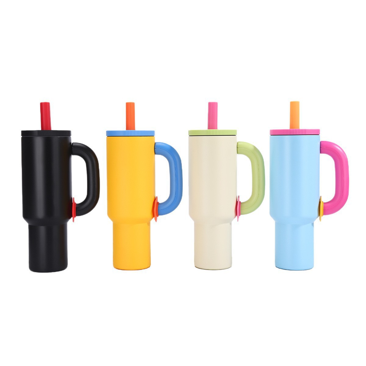 Nuevo 316 taza de acero inoxidable con colgantes de mango portátil taza de automóvil de alto valor facial de chicas lindas tazas de paja