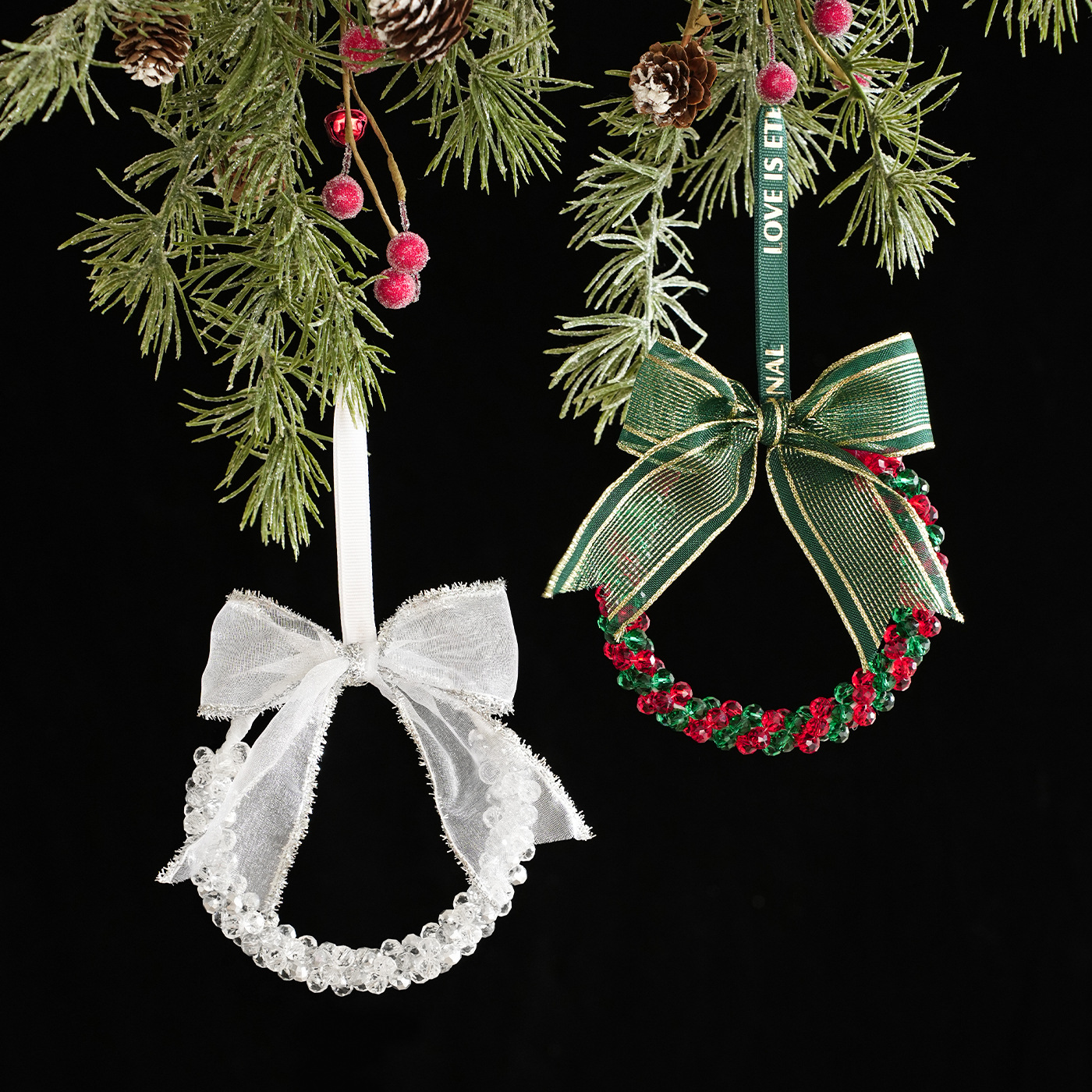 Nuevos productos de Navidad cristal campana colgante colgante decoración del árbol de Navidad guirnaldas colgante decoración de la puerta decoración de la escena de diseño de props