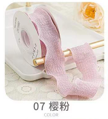 4cm volantes cinta plisada Lino avanzada fishtail hilo flor hornear caja de regalo embalaje cinta ropa Accesorios