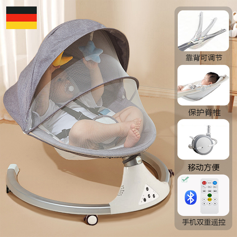 Bebé bebé bebé eléctrico sacudiendo la silla mecedora bebé artefacto recién nacido reconfortante silla reclinable cuna para dormir bebé