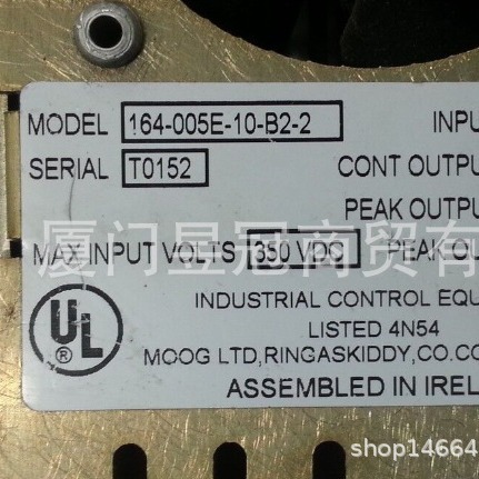 全新原装进口MOOG 驱动器 164-005E-10-B2-2 顺丰包邮原装议价顺
