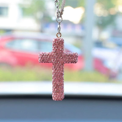 Interior Pendant Pendant Car Interior — Car hanging - pure-pink-slim-cross