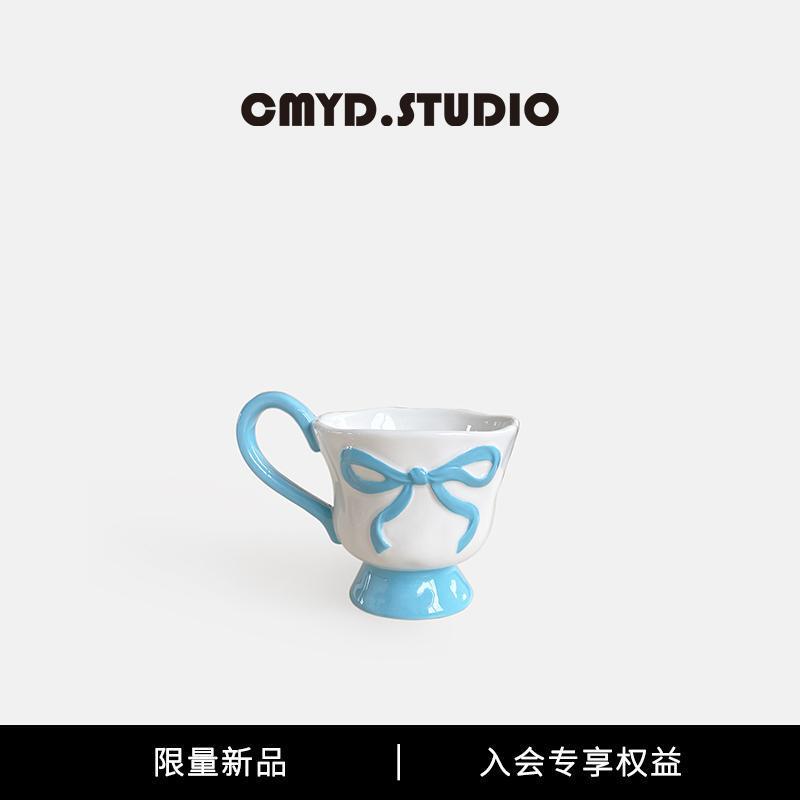 蝶結びハイマグ 1 個セラミックウォーターカップコーヒーミルクカップカップルペアカップクリスマスギフト|undefined