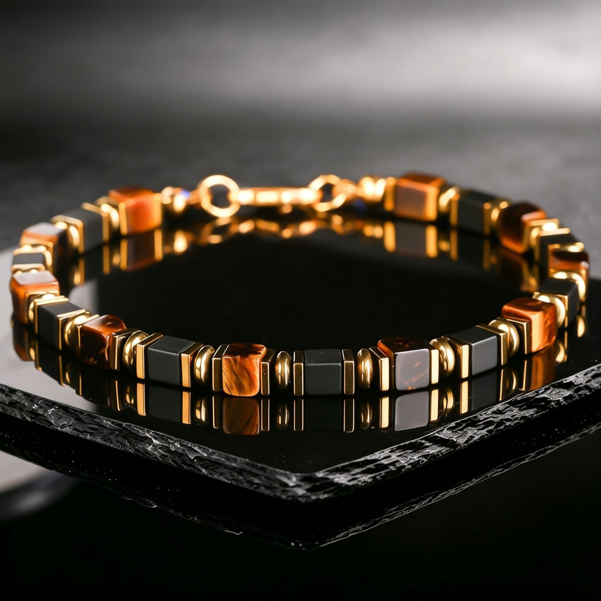 Cross-border best-selling colorful beaded bracelets, European and American fashion, bohemian style, men's Cuban link bracelets, natural stone bracelets, and other jewelry