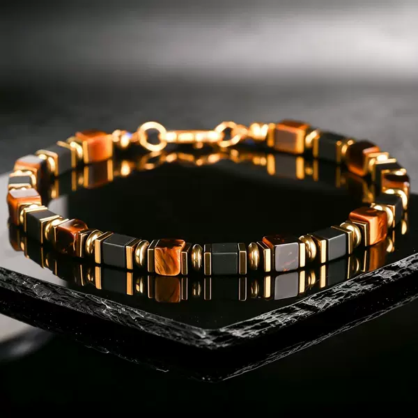 Cross-border best-selling colorful beaded bracelets, European and American fashion, bohemian style, men's Cuban link bracelets, natural stone bracelets, and other jewelry