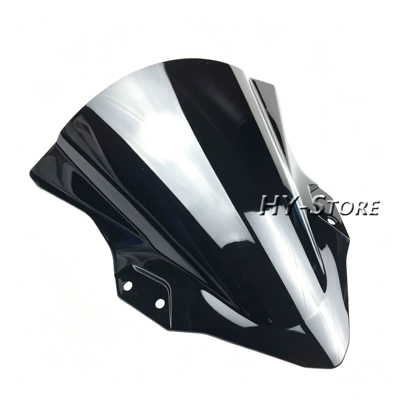 Suitable for Kawasaki Ninja400 2018-2026 Front Windshield Modification, Competitive Front Windshield Deflector (Motorcycle front windshield) - black