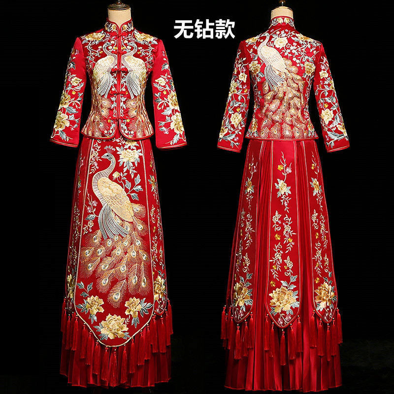 Xiu clothing 2021 new pattern bride pregnant woman Cover the belly Large MM200 Chinese style marry Toast