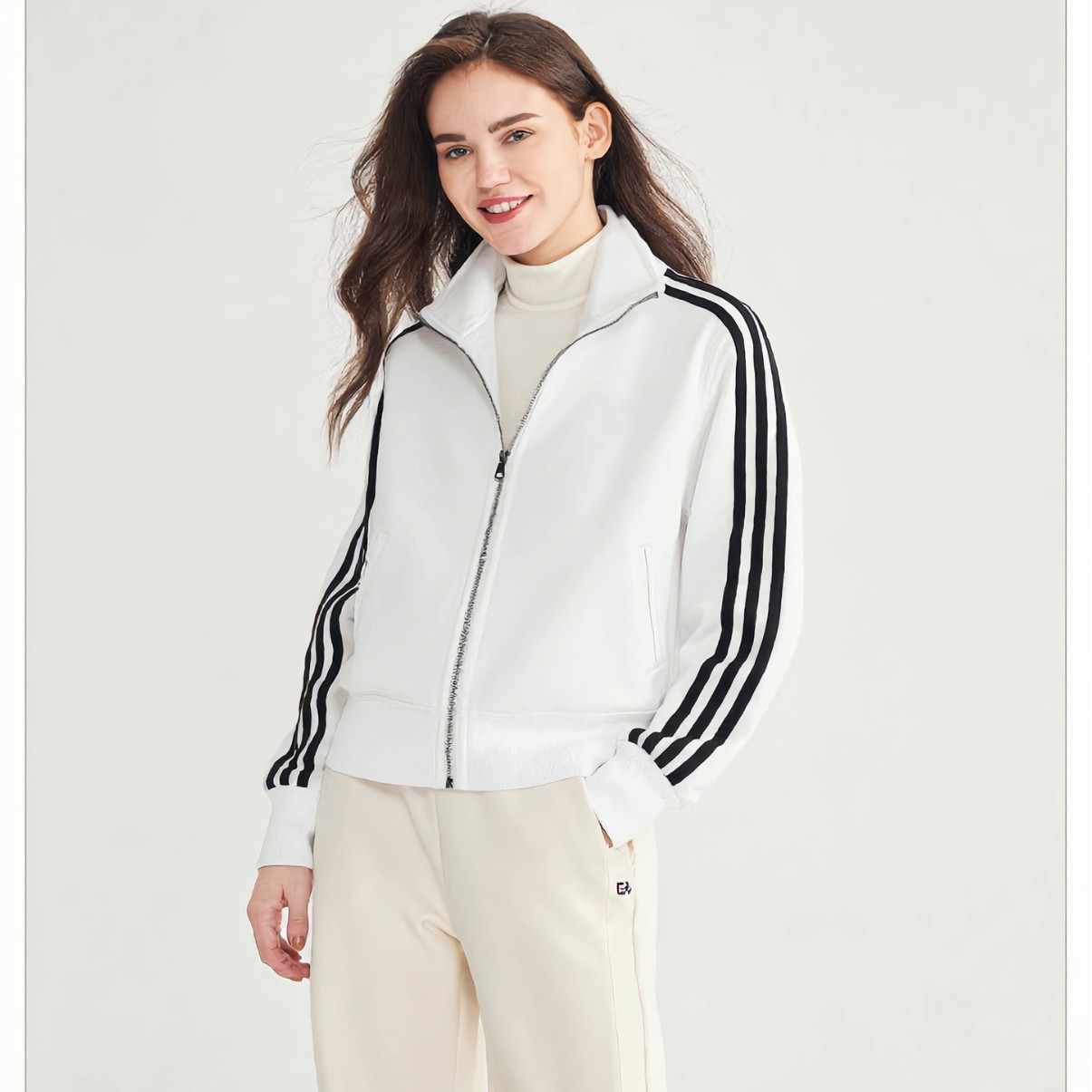 Foreign Trade Cross-Border Women's Comfortable Sports Jacket Denim Jacket Three-Piece Woven Jacket Kd2892