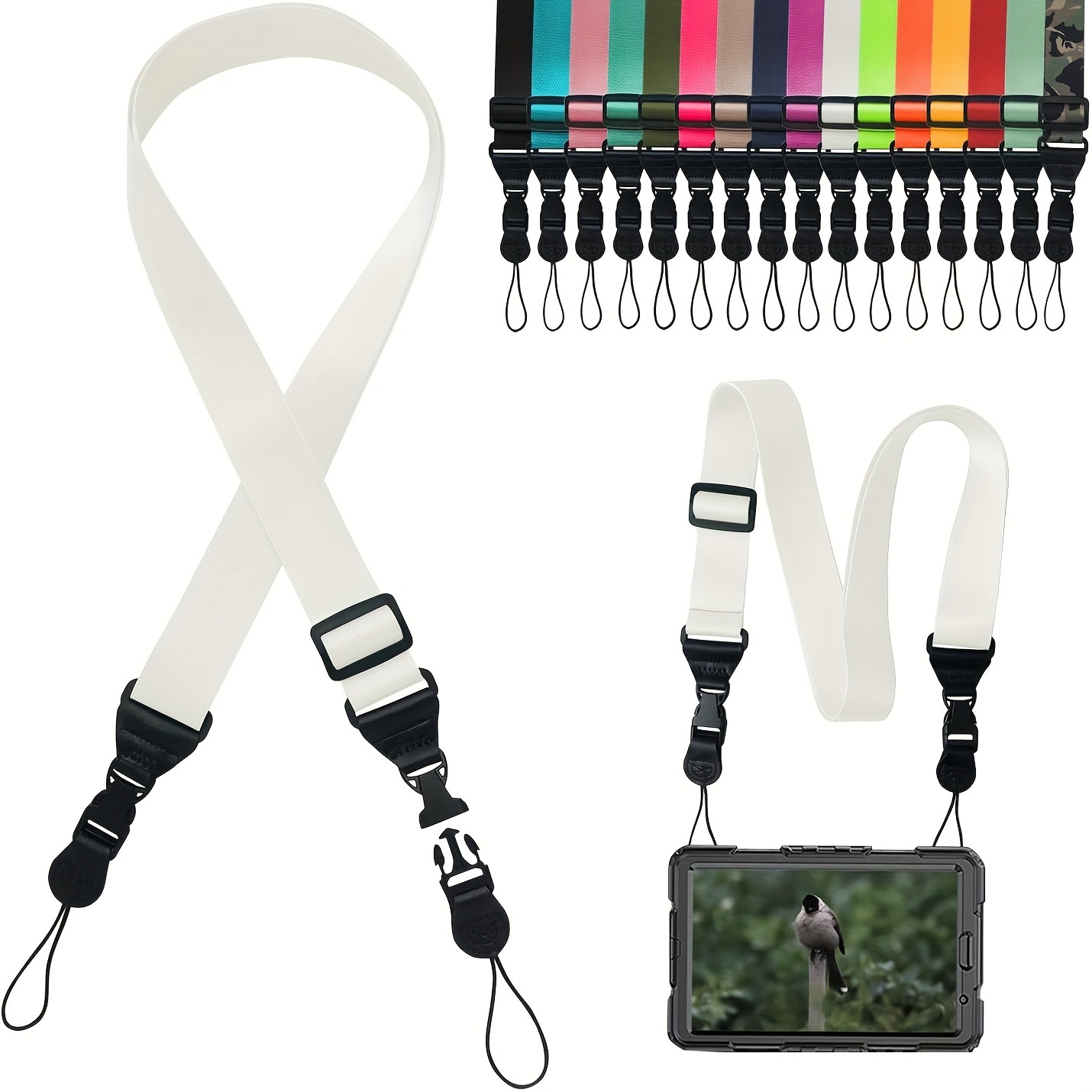 Cámara, telescopio, cubierta de tableta, correa de hombro universal, cordón de teléfono móvil de protección, material de nailon, correa de hombro de bolsa de computadora ajustable