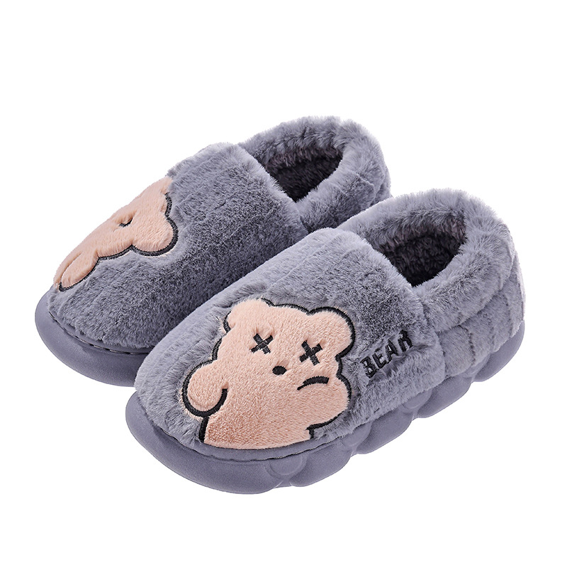 Zapatillas de algodón para mujeres otoño y invierno 2025 nuevo estilo de interior para el hogar, pareja de algodón de lana antideslizante, invierno para hombres