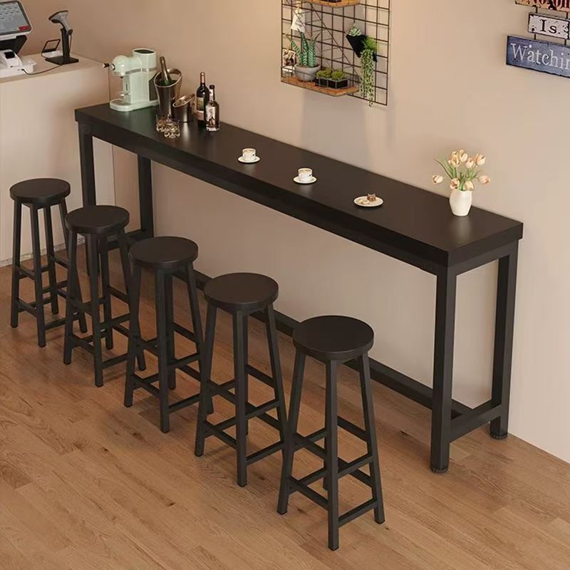 Modern Balcony Narrow Long Table for Home Use, Narrow Shelf Table and Chairs for Milk Tea Shop, Slim Long Table Against the Wall, Bar Table Against the Wall Modern Balcony Narrow Long Table for Home Use, Narrow Shelf Table and Chairs for Milk Tea Shop, Slim Long Table Against the Wall, Bar Table Against the Wall