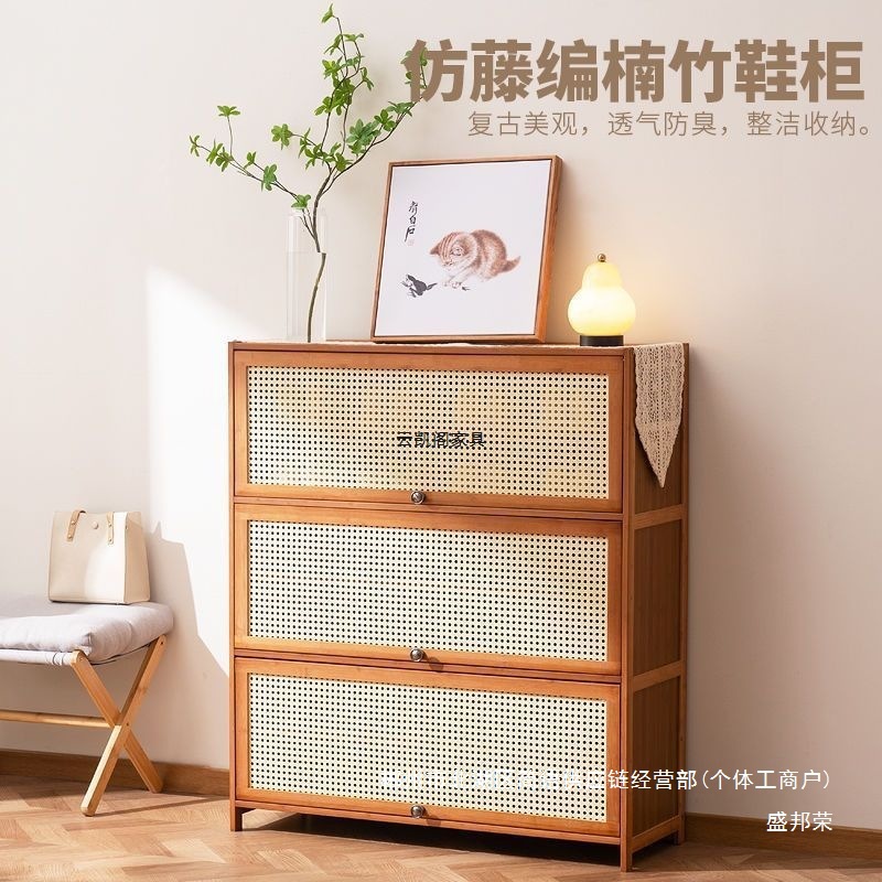 Fábrica directa puerta doméstica almacenamiento interior de gran capacidad ahorrar espacio gabinete de zapatos simple a prueba de polvo dormitorio de alquiler de vivienda