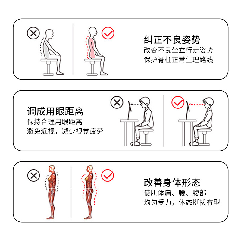 Back invisible posture correction brace for adults, suitable for women, hunchback corrector, posture correction belt