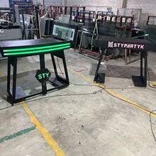 酒吧DJ台KTV派对包房发光打碟台夜店led可移动铁艺亚克力打碟机桌