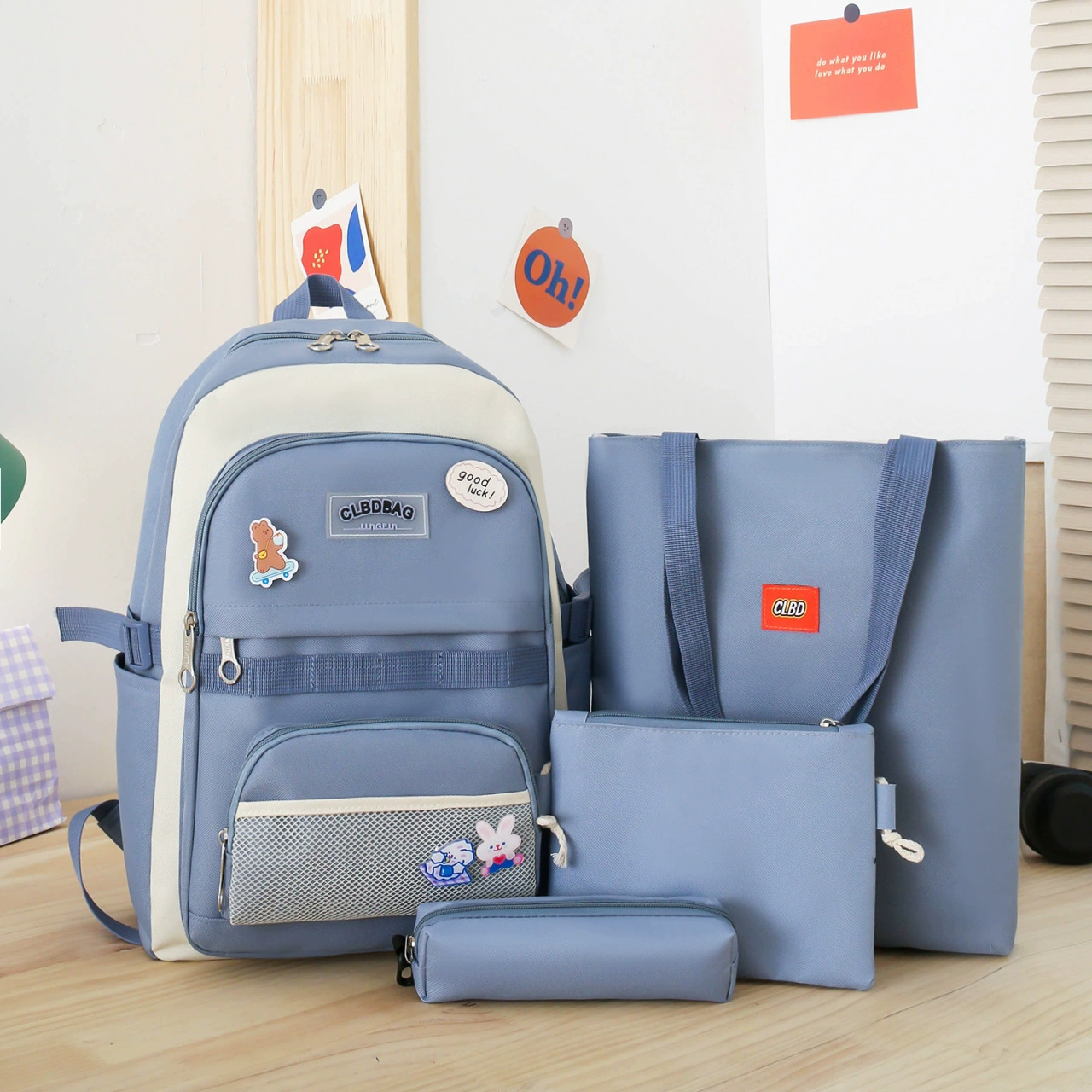 Brand fresh backpack, set, wholesale, 4 piece set