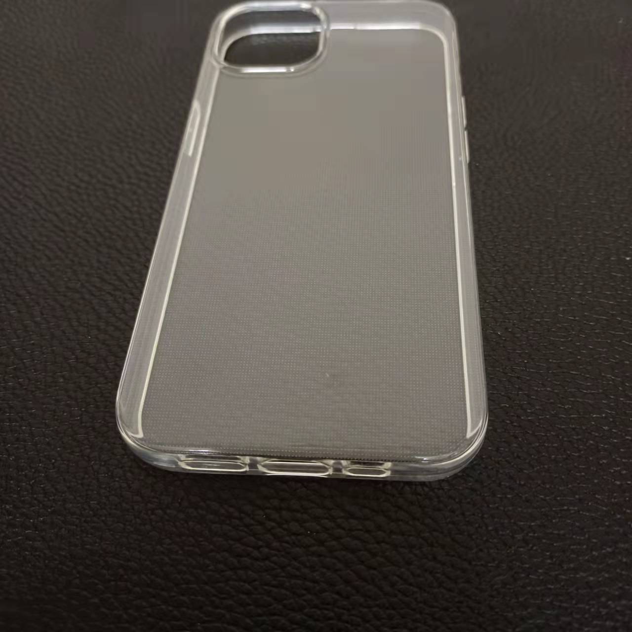 适用于苹果13iphone13光面TPU1.5MM单底水贴彩绘透明手机壳