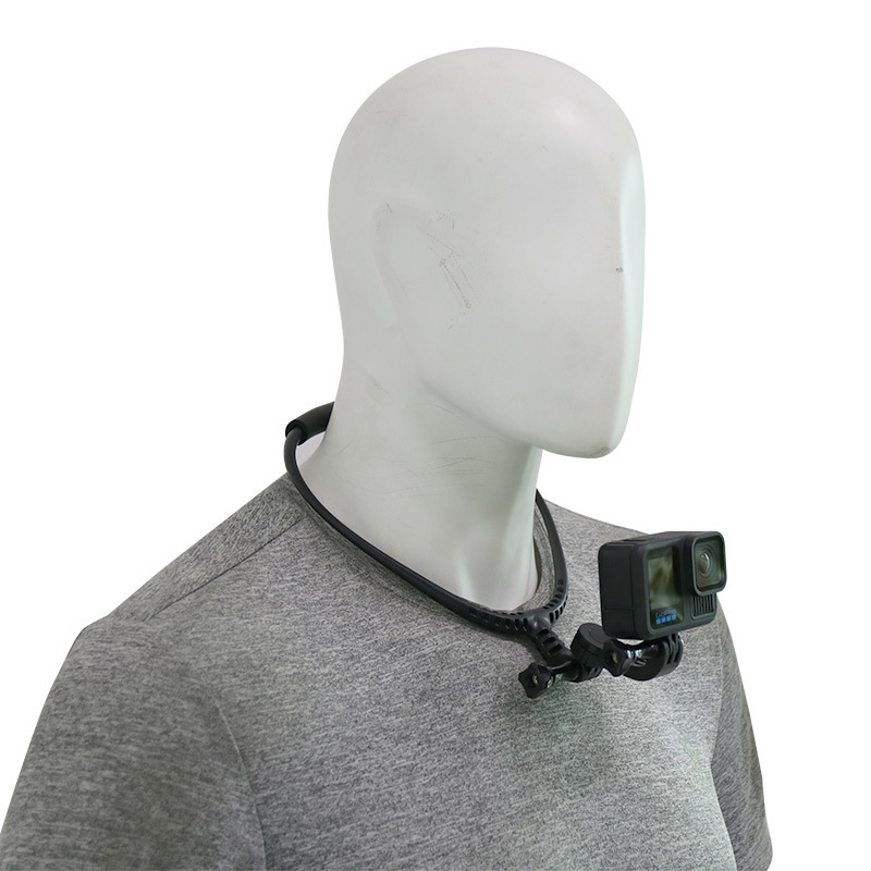骑行项圈式挂脖手机直播支架运动相机gopro 13相机挂脖记录仪支架