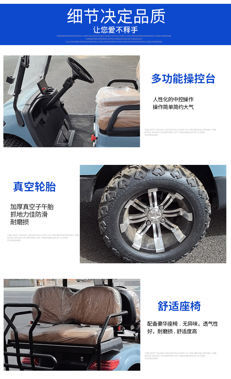 Electric Golf Cart 2-10 Seats Export Hotel Reception Sightseeing Car Four-Wheel Scenic Tourist Golf Cart
