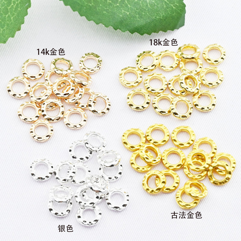 古法金波点纹圆圈环隔片文玩盘缠手串垫片项链diy饰品配件散珠|undefined