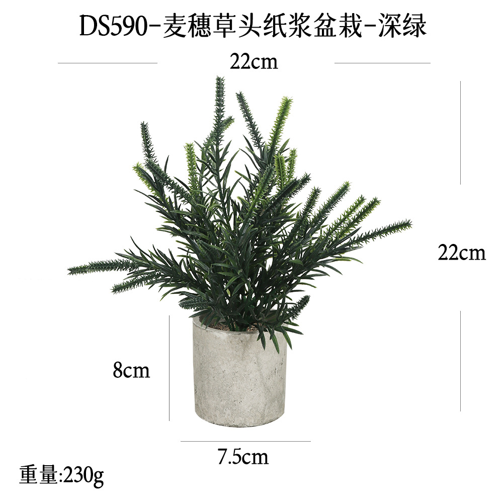 Más de 240 combinaciones populares de macetas con plantas verdes artificiales, decoraciones para el hogar, flores artificiales, bonsáis cilíndricos de pulpa de papel.