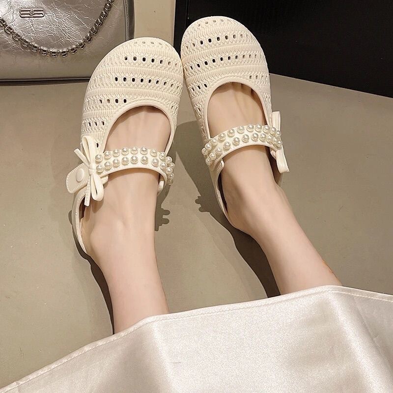 New Style Slip-On Clogs for Women, Height-Increasing Pearl Birkenstock Sandals, Breathable Mesh Woven Shoes for Women New Style Slip-On Clogs for Women, Height-Increasing Pearl Birkenstock Sandals, Breathable Mesh Woven Shoes for Women