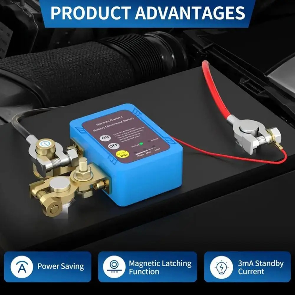 Car Battery Power-Off Switch 12V Car Battery Remote Control Power-Off Switch Car Battery Smart Power-Off Switch