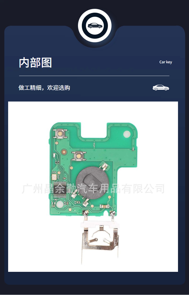 Suitable for 2 key Renault Laguna smart card key remote control PCF7947 chip 433Mhz battery CR1616