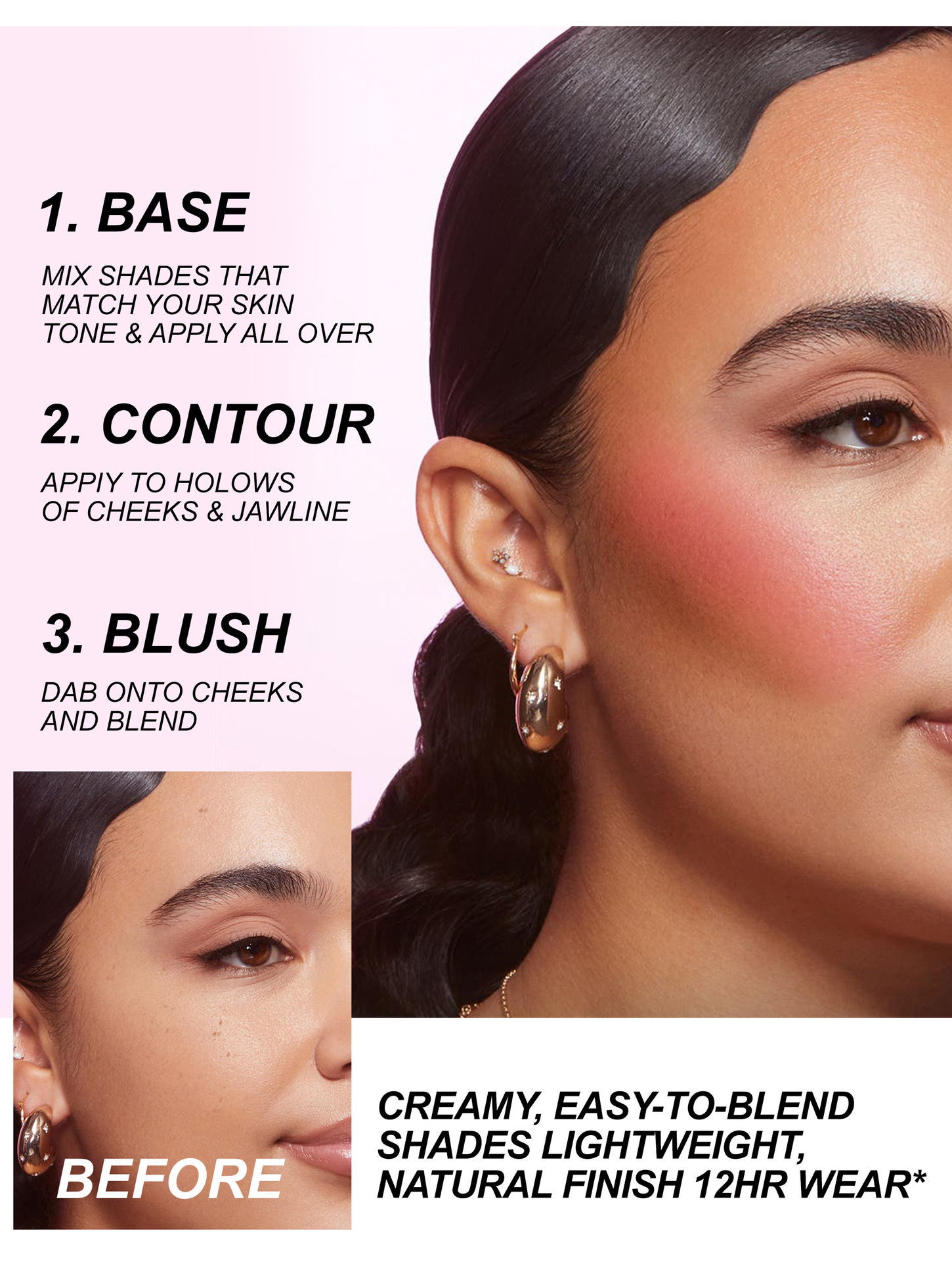Cross-border 12-color tin box Blush palette, multi-purpose handaiyan Concealer Highlighter Contouring Palette Matte Blush Cream undefined
