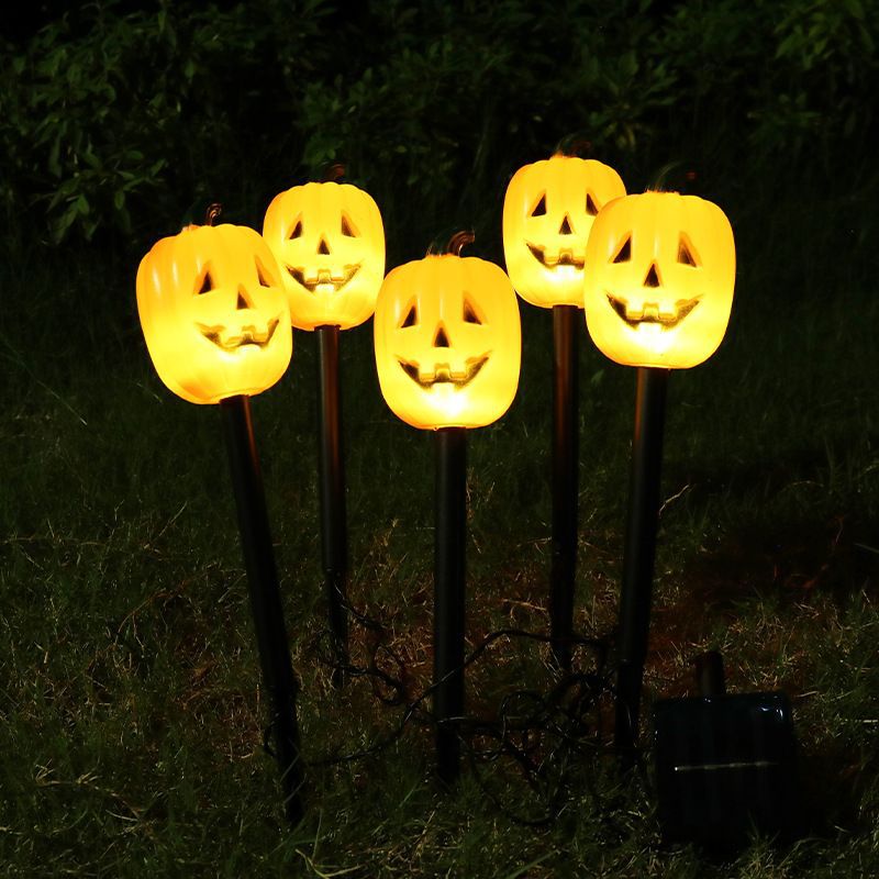 Halloween jardín al aire libre impermeable decoración de lámparas LED calabaza fantasma solar enchufe decoración de Halloween