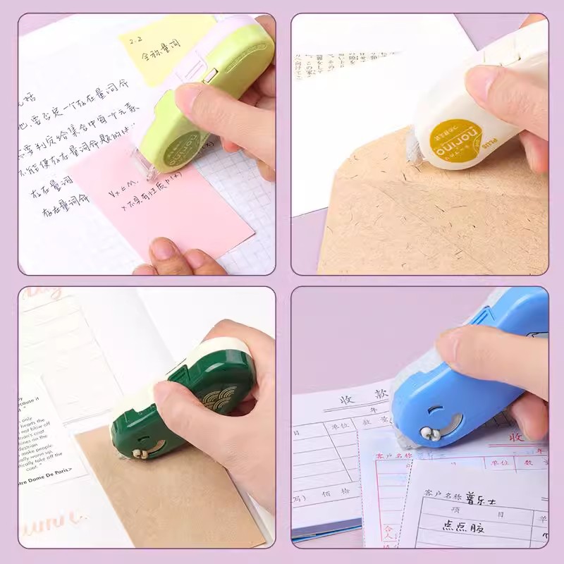 Japonés PLUS Estilo japonés limitado 10 m de gran capacidad de pegamento punteado tipo fuerte núcleo reemplazable Desplazamiento de doble cara