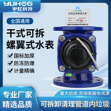 建筑工地市政供水农村灌溉干式可拆螺翼式水表智能IP68