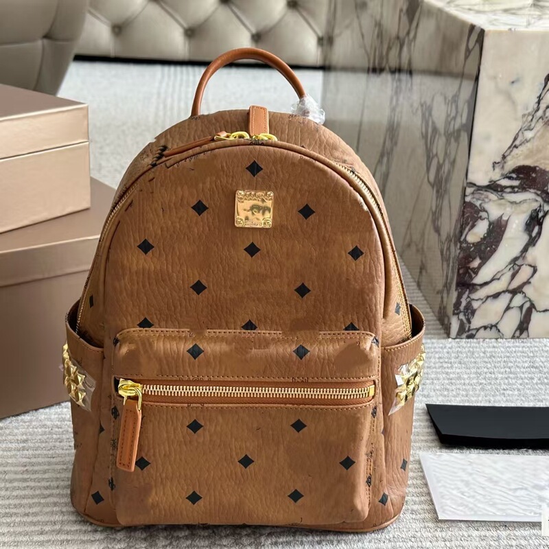 Chip Version with Label m Backpack for Women C Backpack m Trendy Women's Large-Capacity Travel Women's Genuine Leather Bag